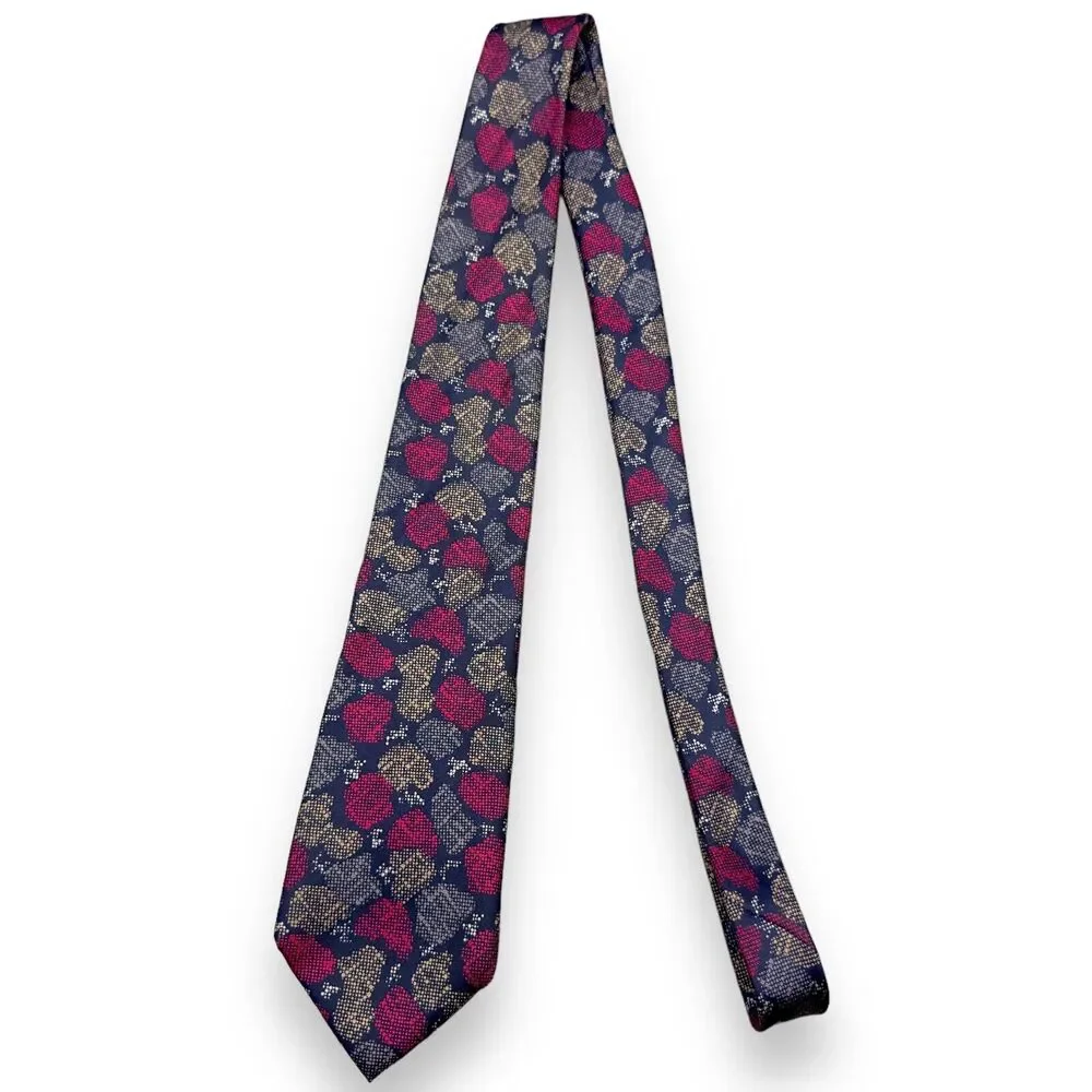 Enrico Coveri Mens Vintage Silk Dress Tie Made in Italy Abstract Floral 59